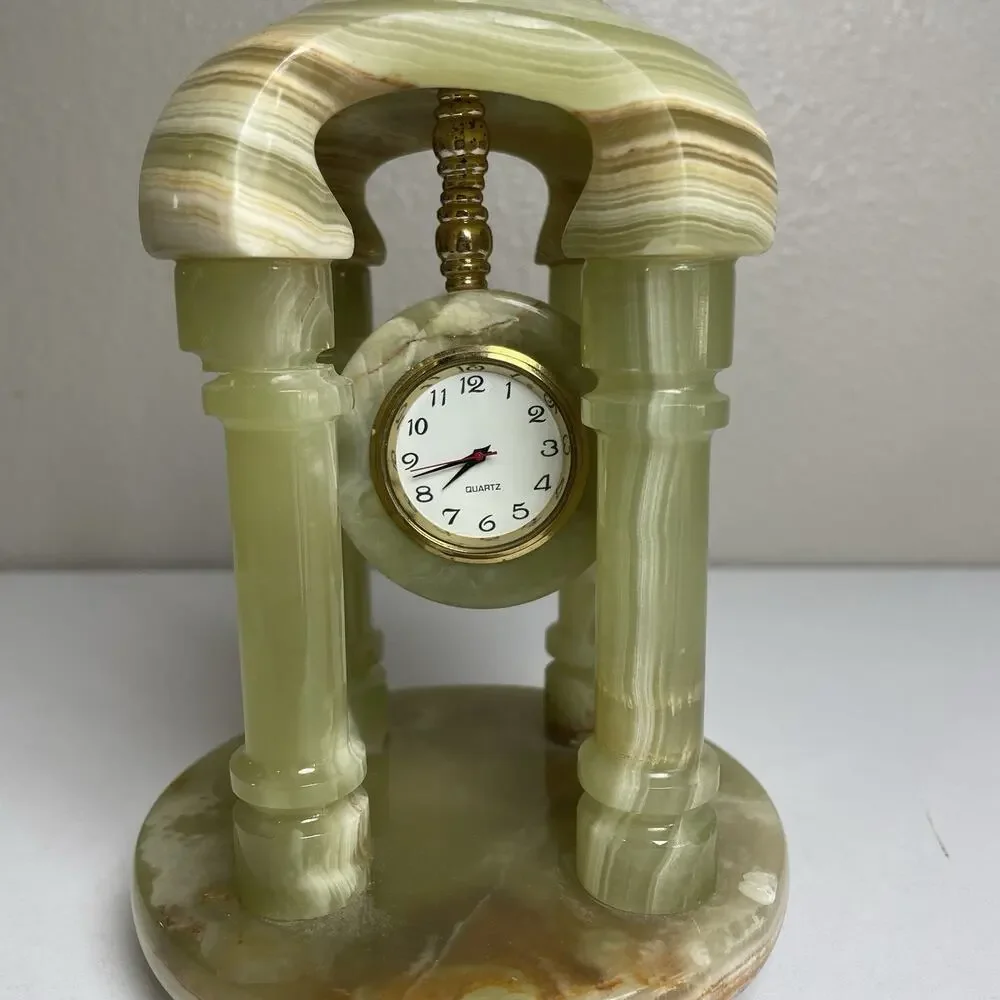 Green Marble Quartz Clock 8